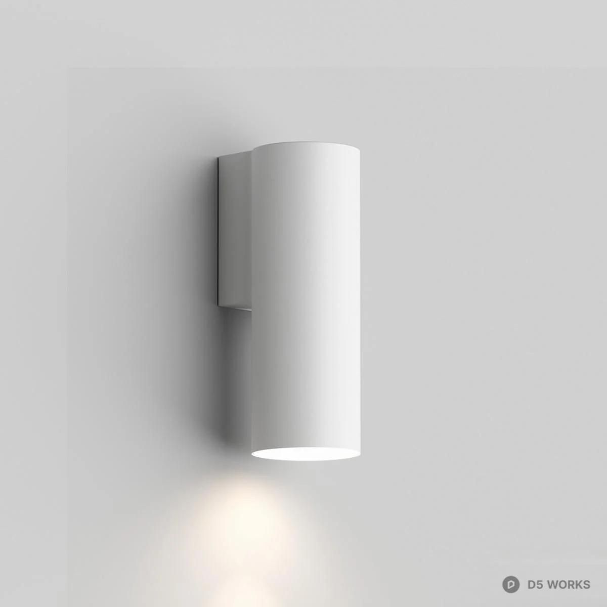 Minimalist Cylinder Wall Lamp 3d model thumbnail 4