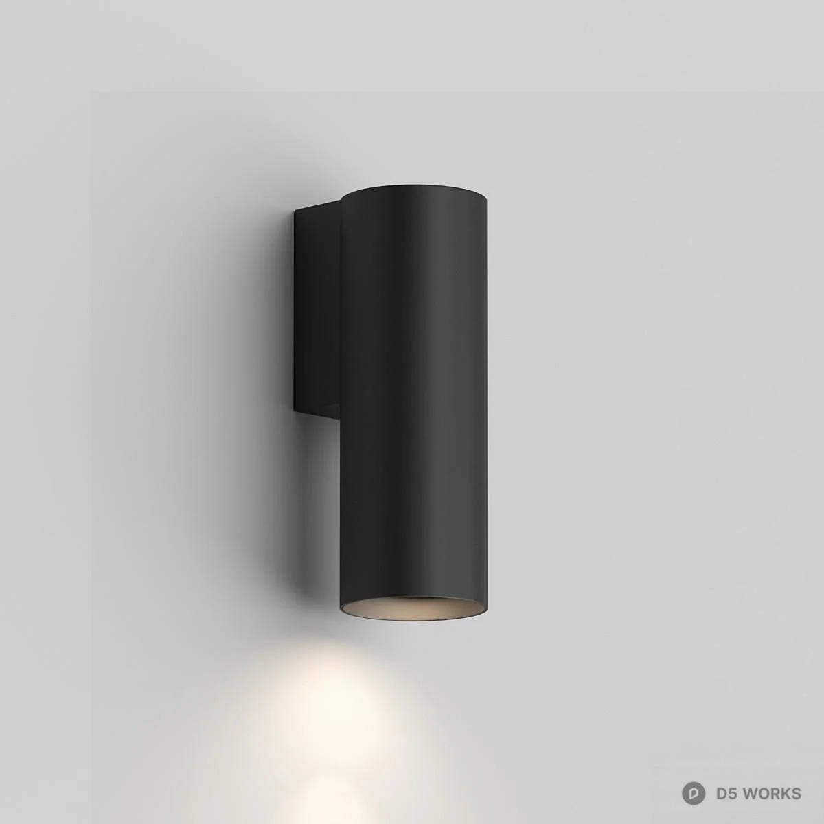 Minimalist Cylinder Wall Lamp 3d model thumbnail 3