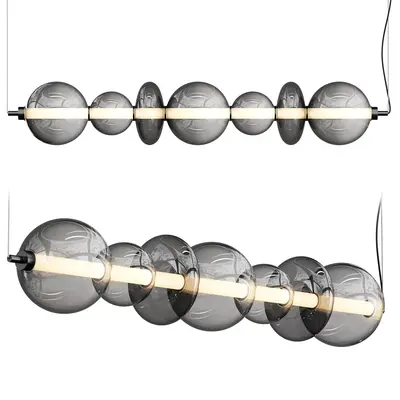 Bubble Glass Linear Pendant Light 3d model