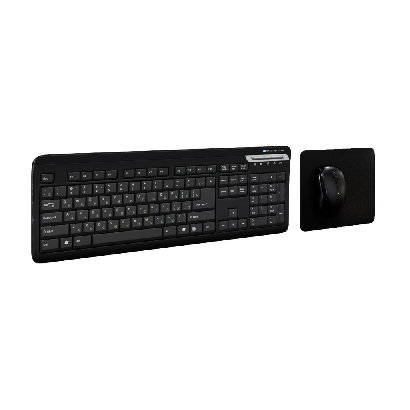 Computer Accessories  Simple black wireless mouse and keyboard
