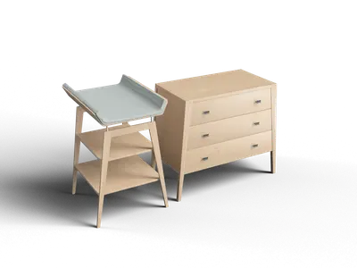 Organic Modern Side Cabinet