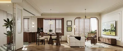 Mid-Century Modern Living & Dining Room