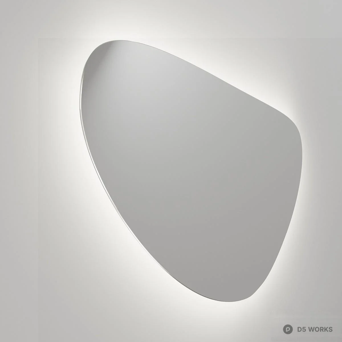 Organic Shape LED Backlit Decorative Mirror 3d model thumbnail 2