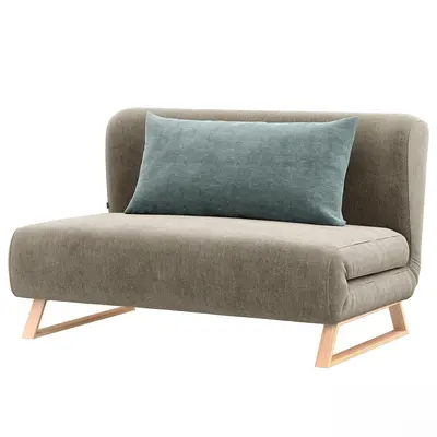 Minimalist Velvet Two Seater Sofa 3d model