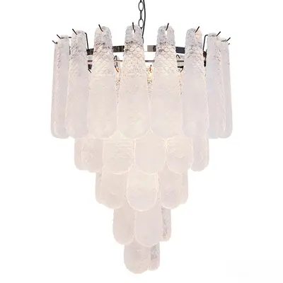 Frosted Glass Cascade Chandelier 3d model