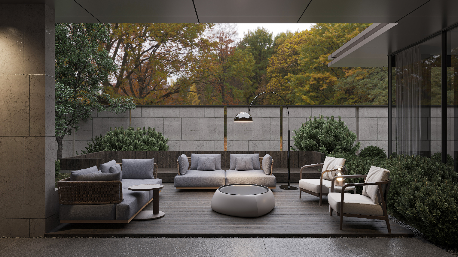 Modern Residential Courtyard