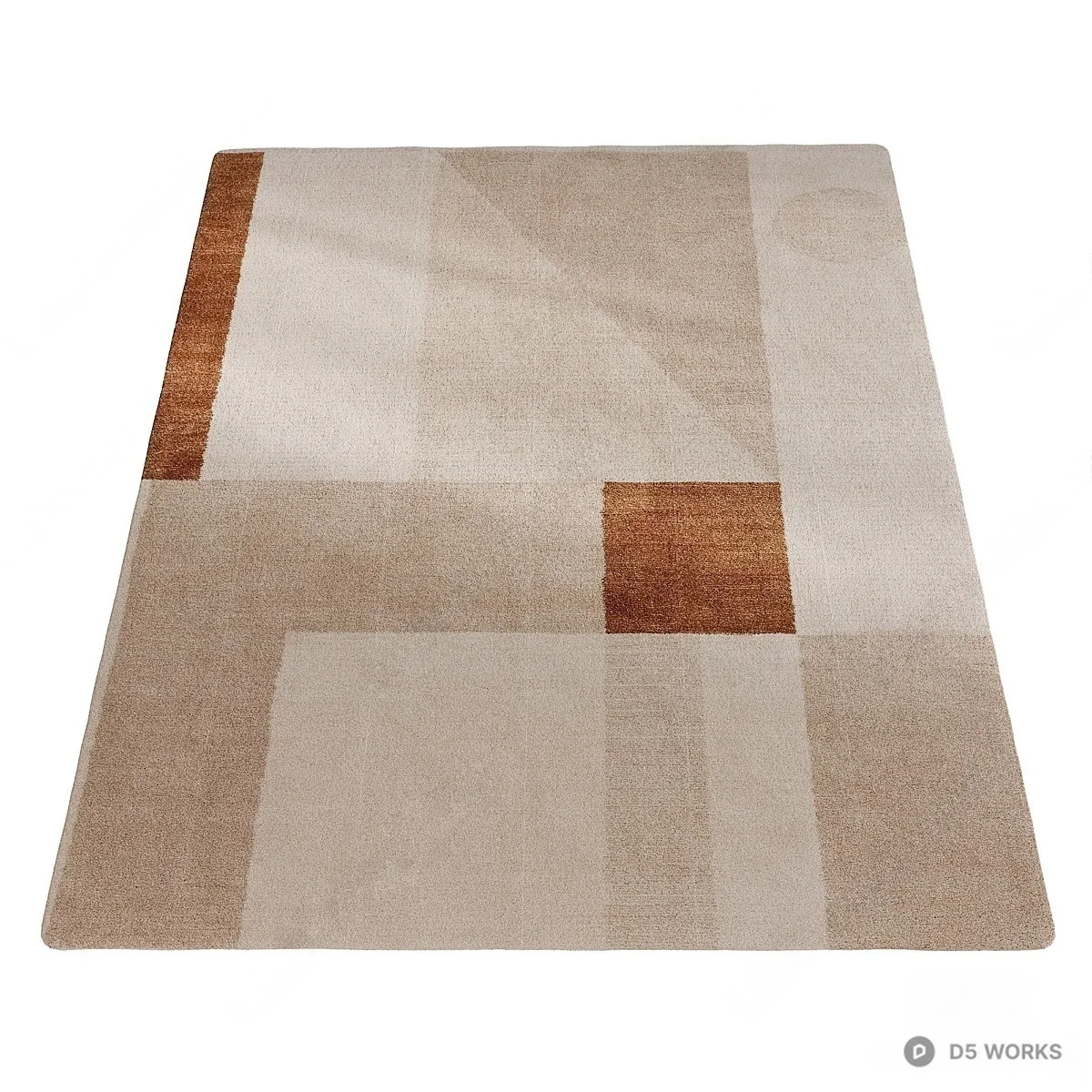 Geometric Patterned Area Rug 3d model thumbnail 2