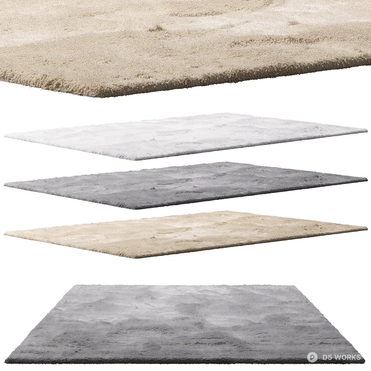 Minimalist Rectangular Ceramic Wash Basin 3d model thumbnail 4