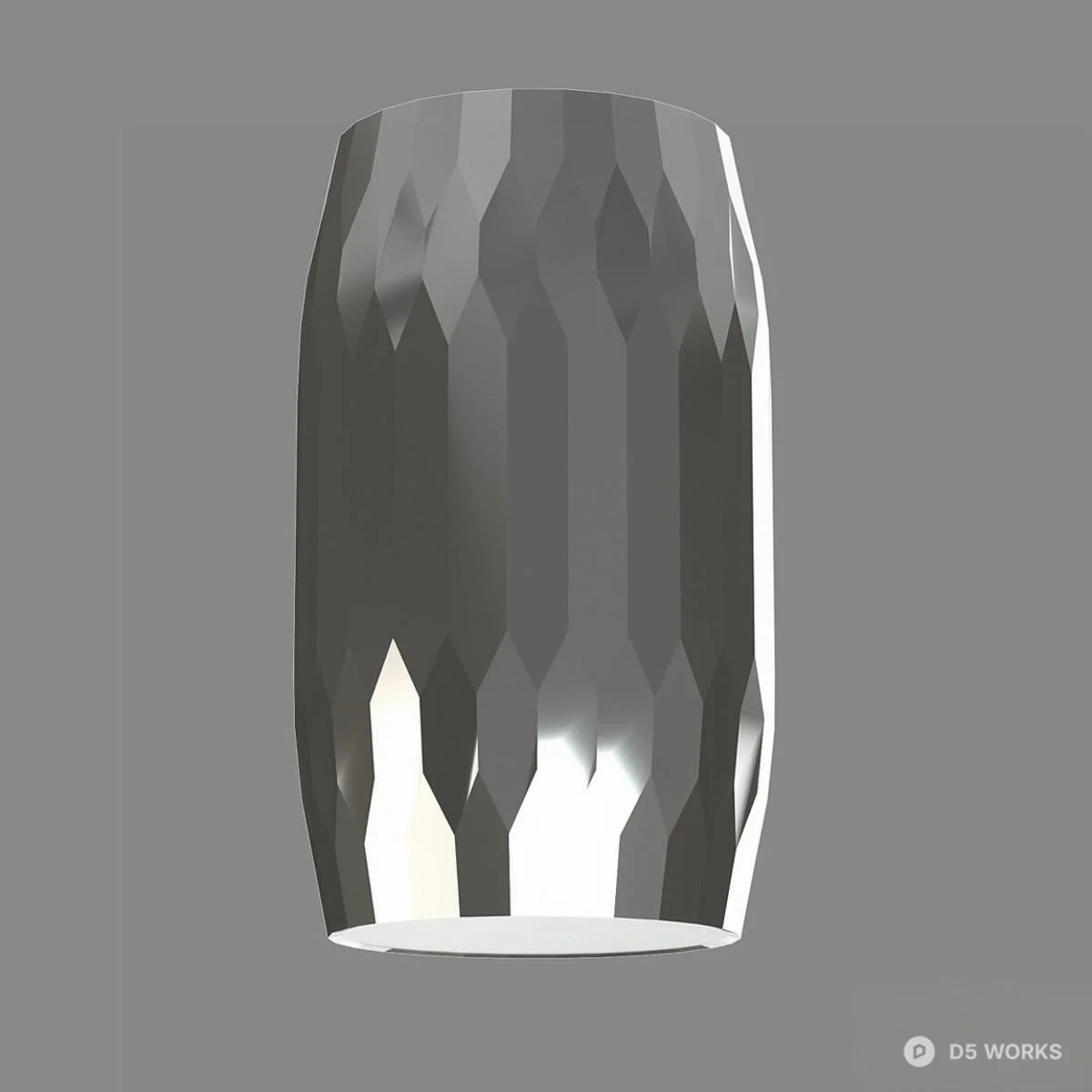 Faceted Cylinder Recessed Light 3d model thumbnail 4