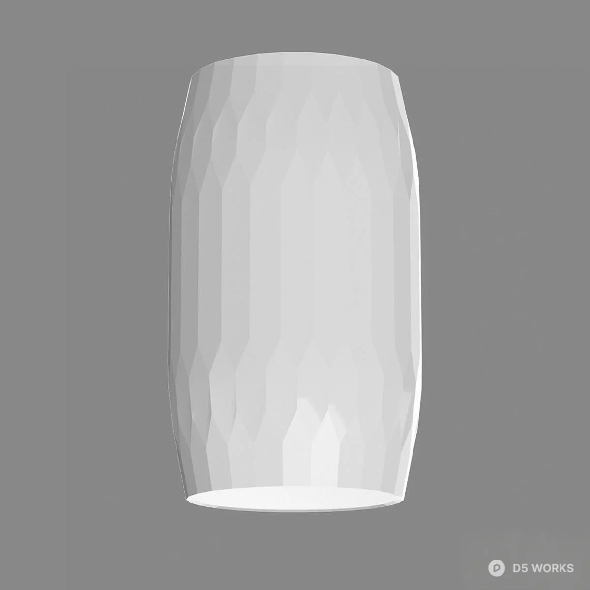 Faceted Cylinder Recessed Light 3d model thumbnail 6