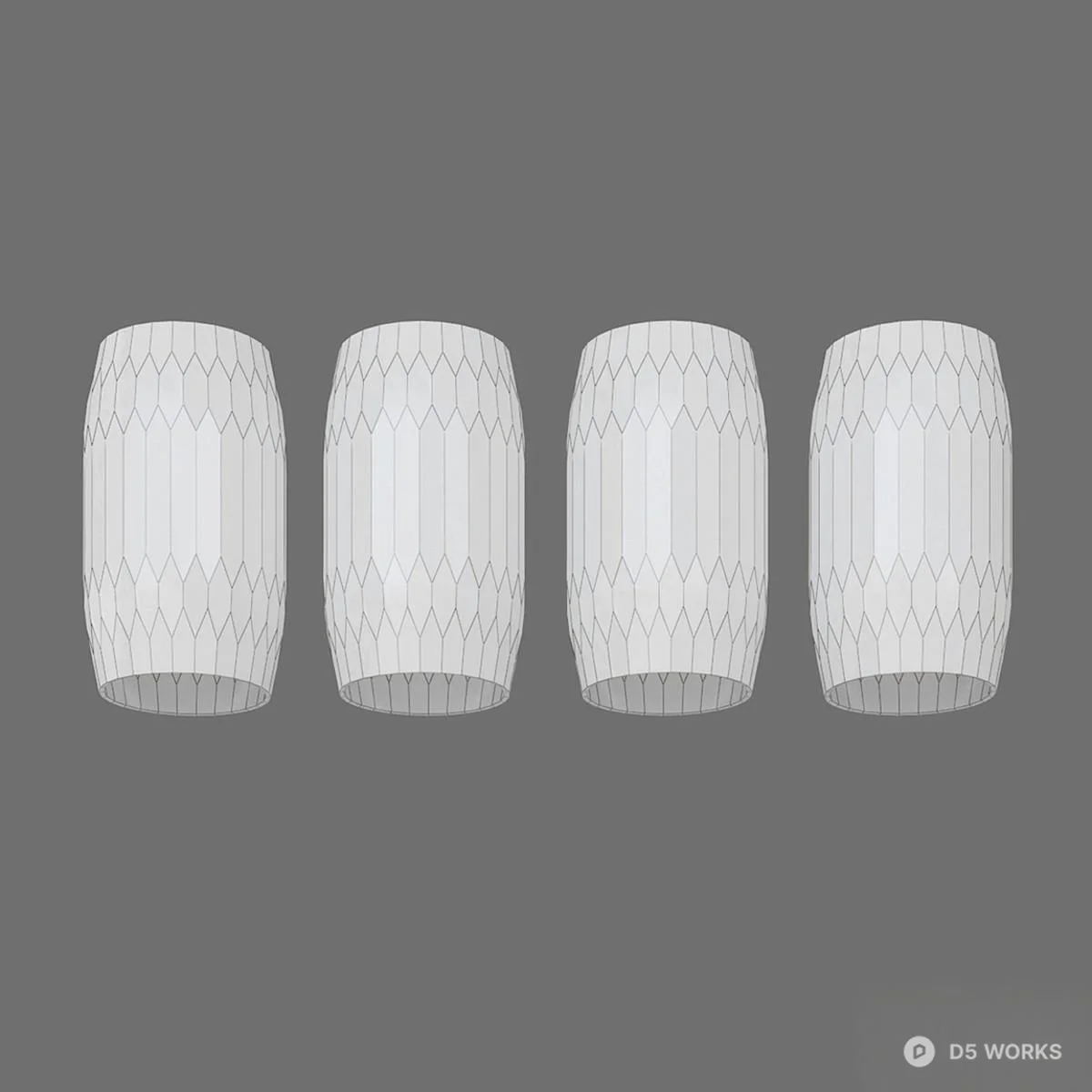 Faceted Cylinder Recessed Light 3d model thumbnail 3