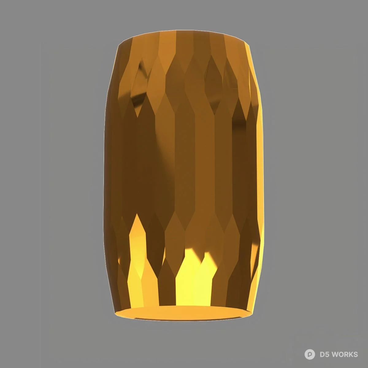 Faceted Cylinder Recessed Light 3d model thumbnail 5