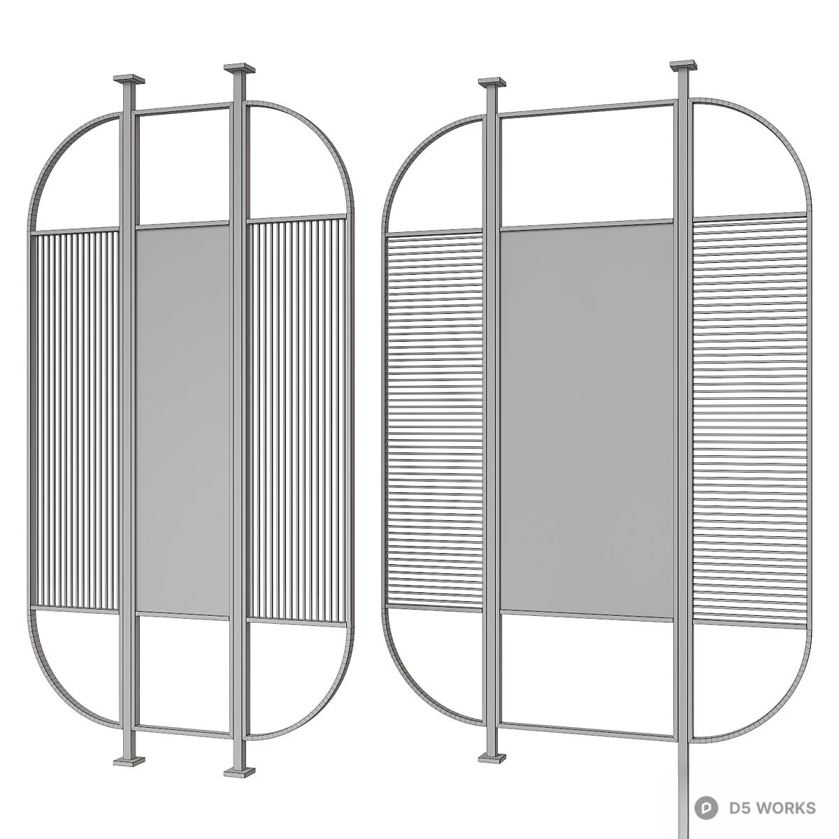 Modern Arc Frame Partition 3d model thumbnail 2