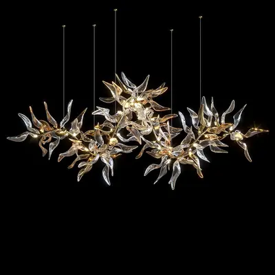 Organic Glass Chandelier 3d model