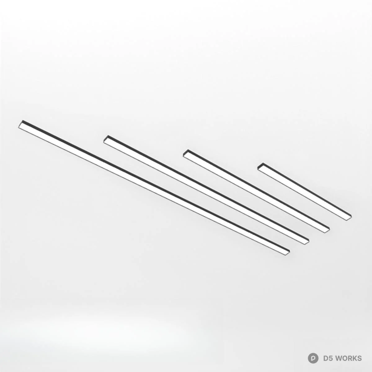Linear LED Light Strip 3d model - Image 1