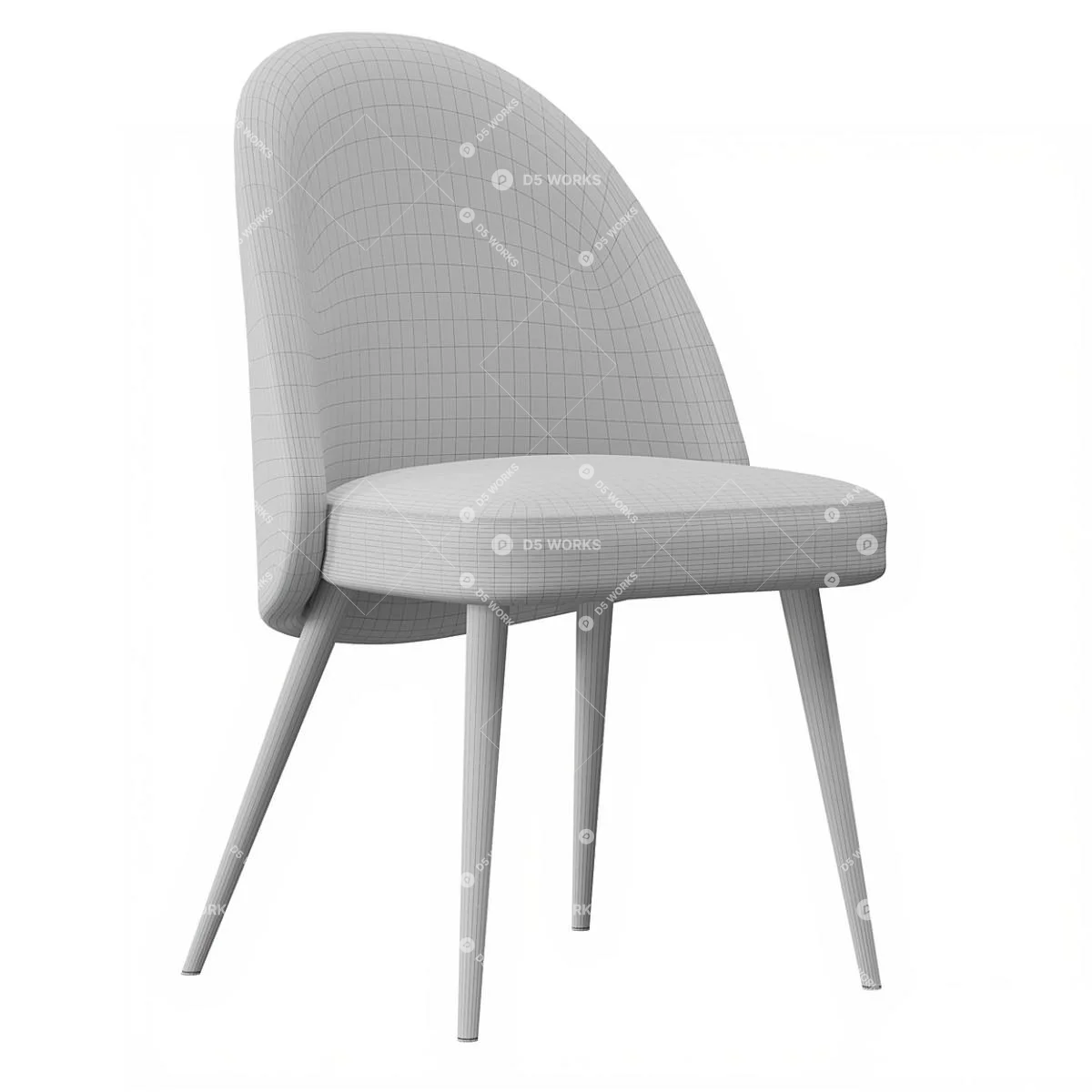 Modern Dining Chair 3d model thumbnail 2