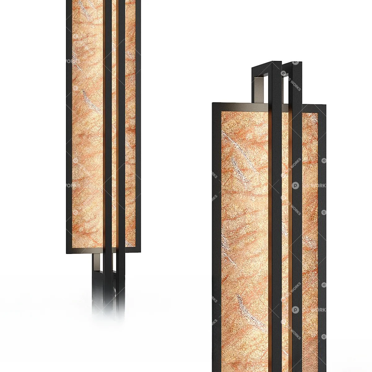 New Chinese Wall Lamp 3d model thumbnail 4