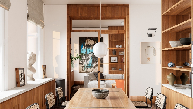 Mid-Century Modern Living & Dining Room