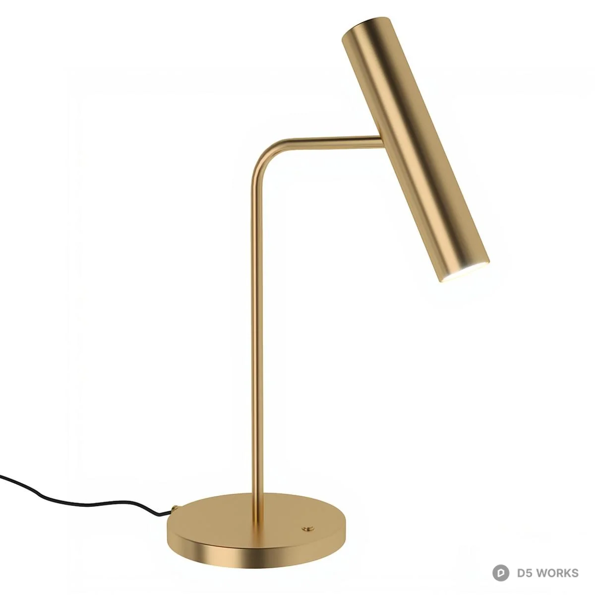 Brass Minimalist Desk Lamp 3d model - Image 1