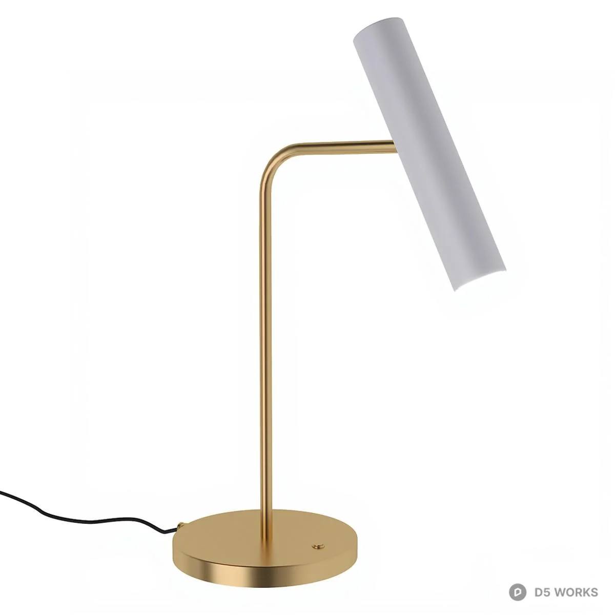 Brass Minimalist Desk Lamp 3d model thumbnail 3