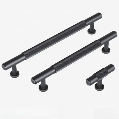 Matte Black Textured Cabinet Pull Handle 3d model