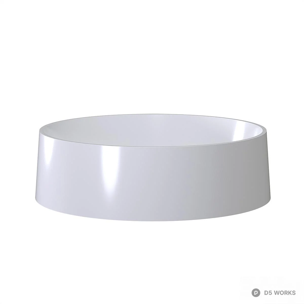 Minimalist Round Vessel Sink 3d model thumbnail 2