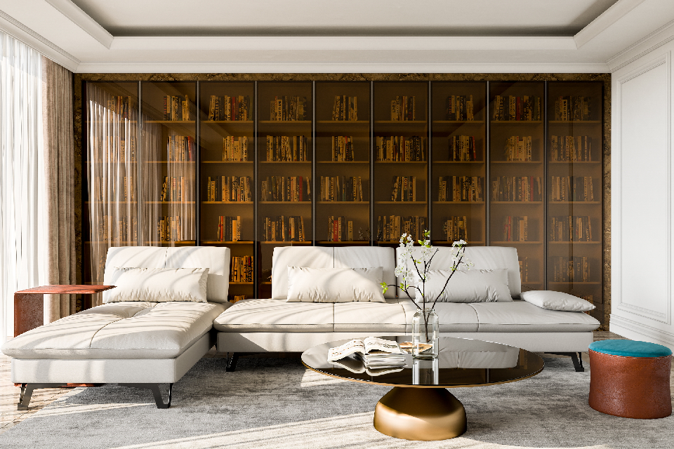Modern Sofa & Side Table Set