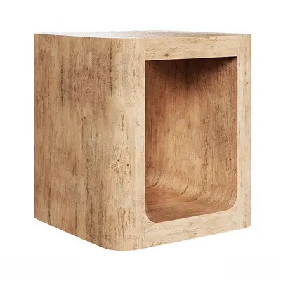 Wooden Hollow Cube Side Table 3d model