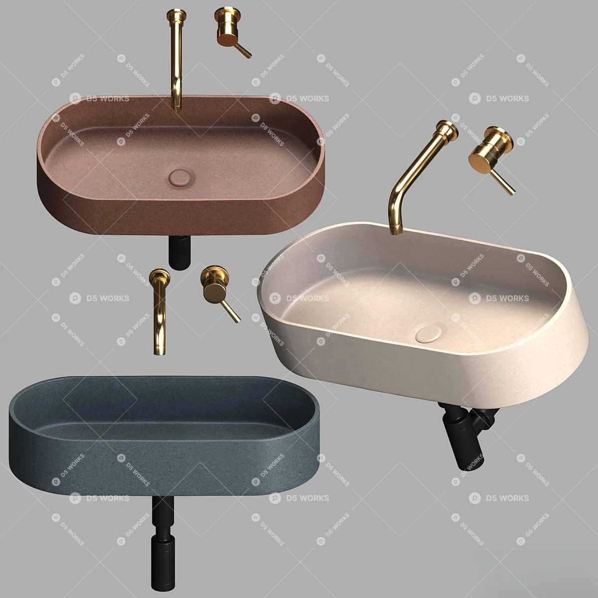 Wash Basin 3d model thumbnail 2