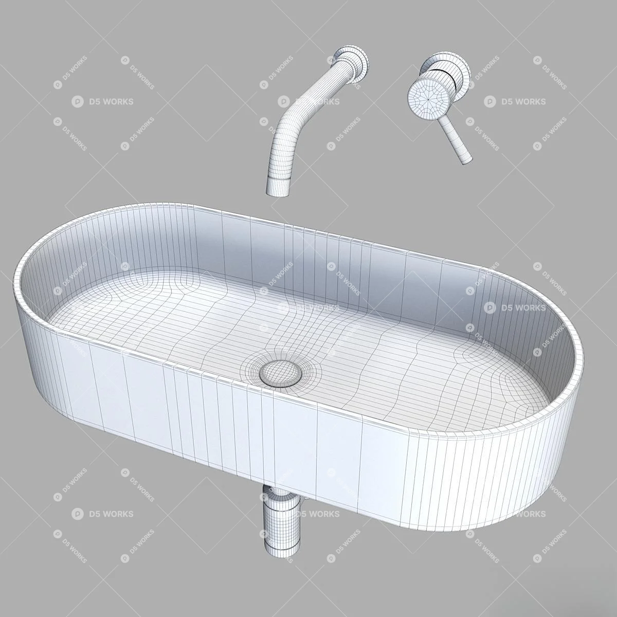 Wash Basin 3d model thumbnail 4
