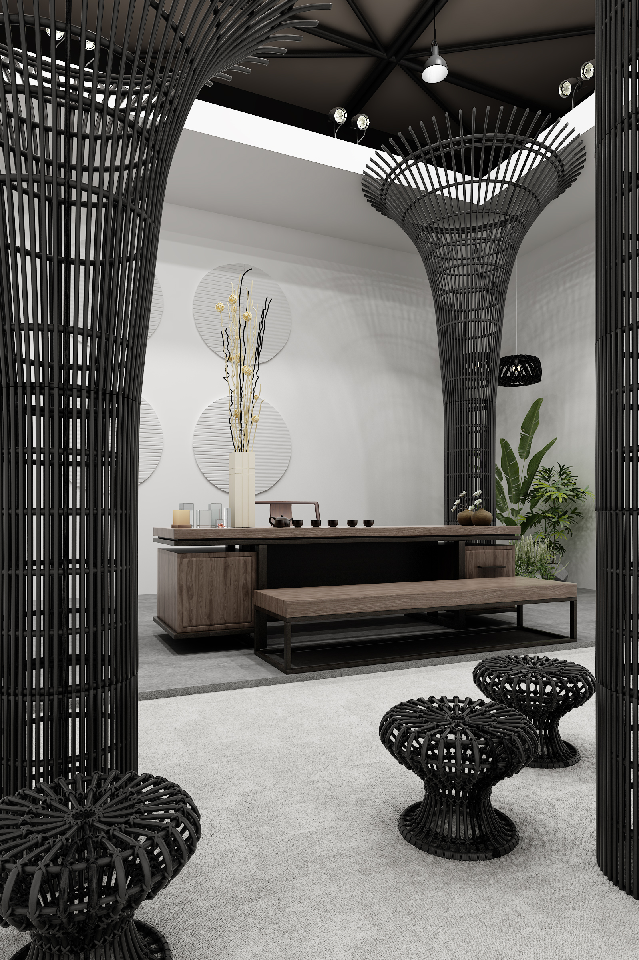 Modern Tea Table & Chairs Set