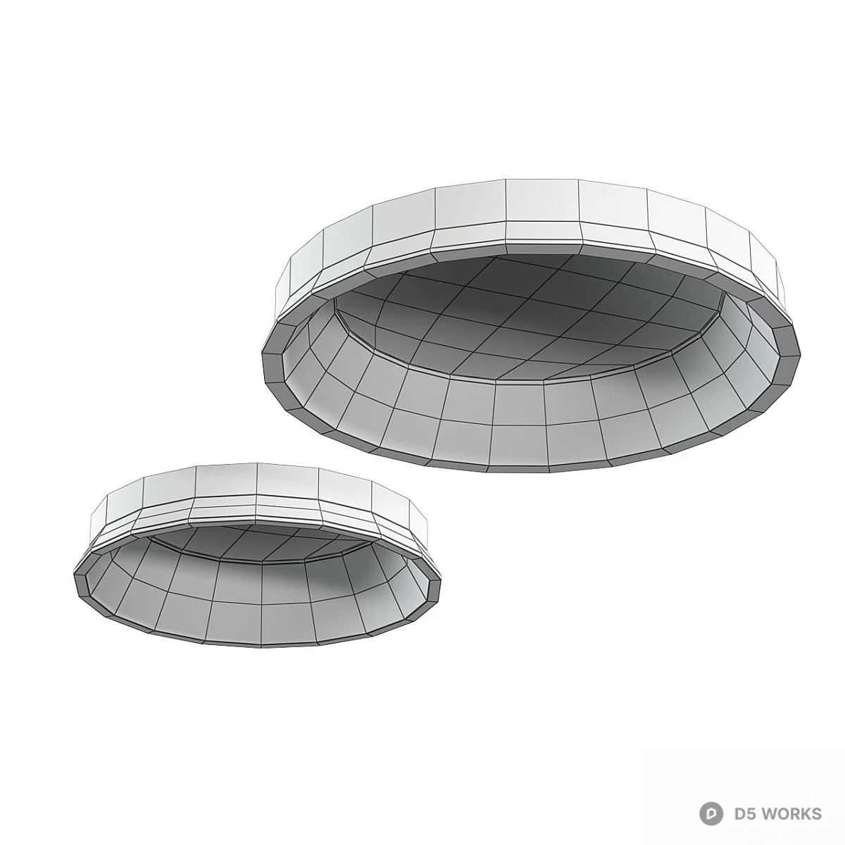 Minimalist Recessed Ceiling Light 3d model thumbnail 2