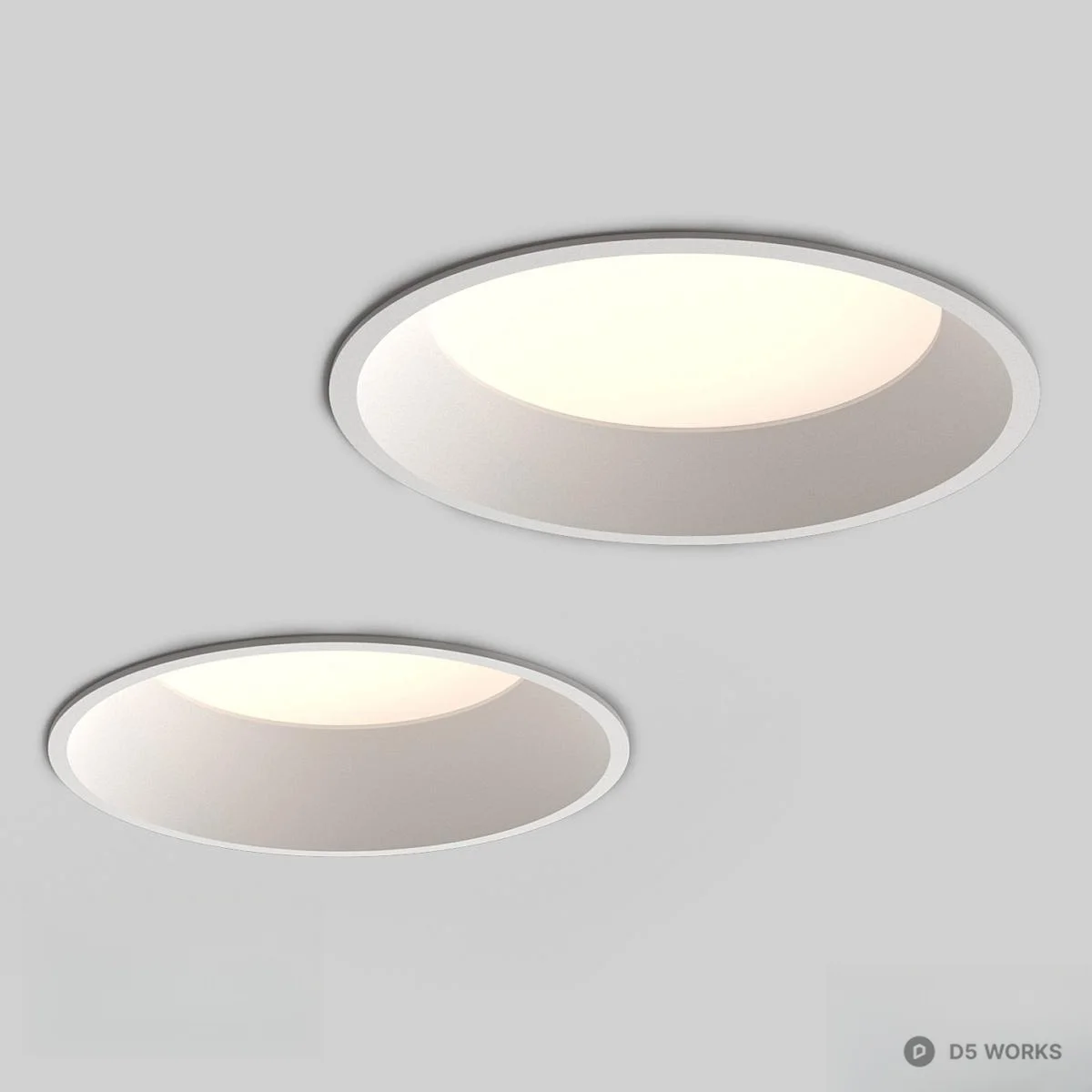 Minimalist Recessed Ceiling Light 3d model - Image 1