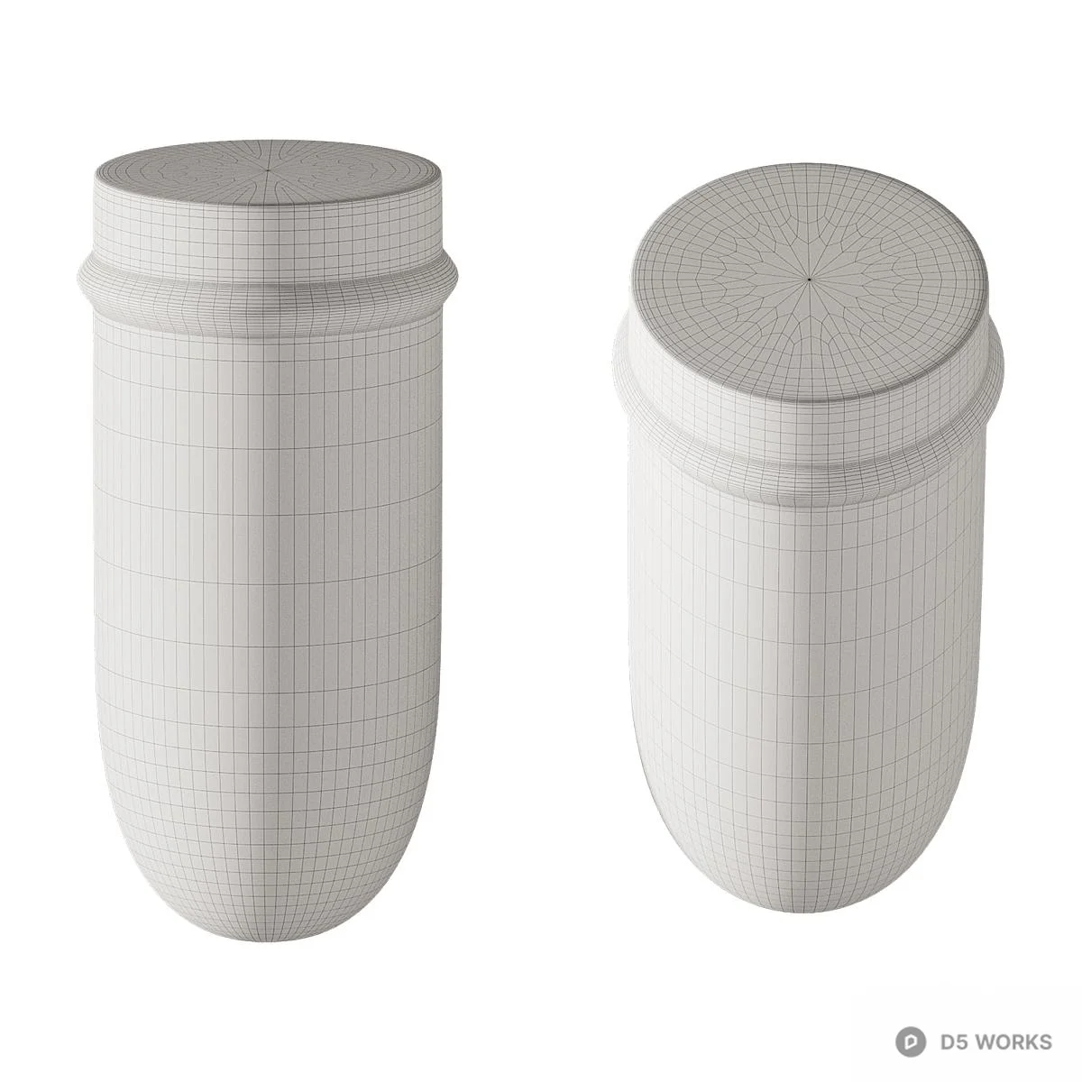 Minimalist White Umbrella Stand 3d model thumbnail 4