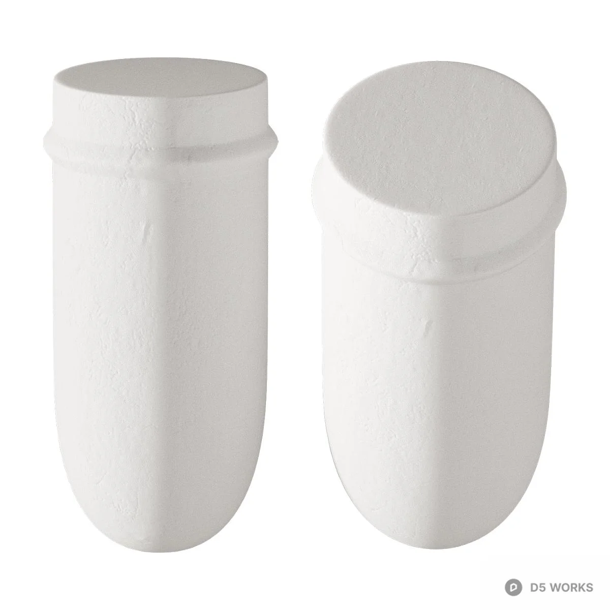 Minimalist White Umbrella Stand 3d model thumbnail 3