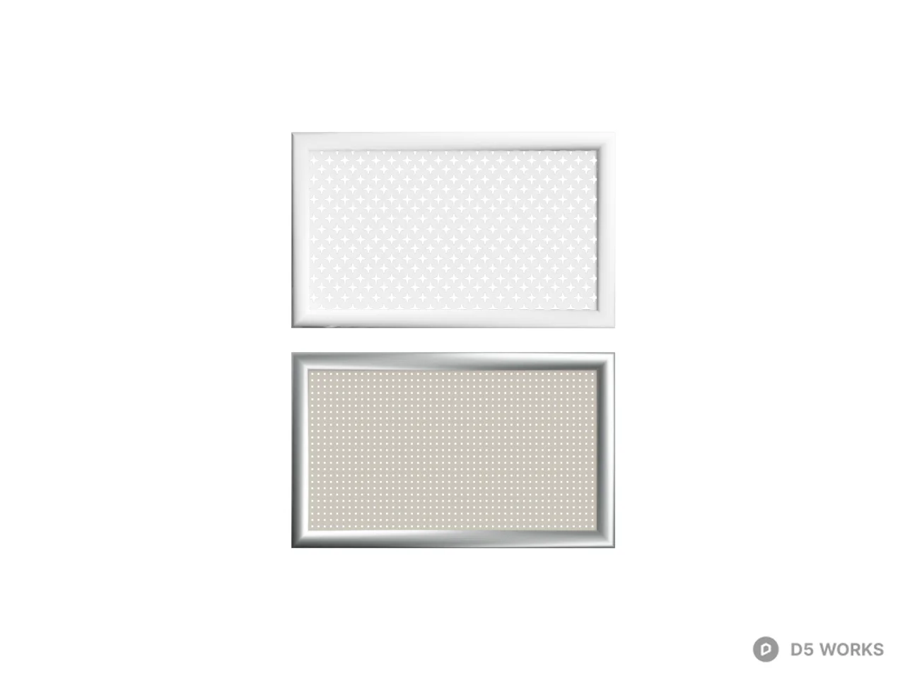 White Perforated Wall Panel 3d model thumbnail 2