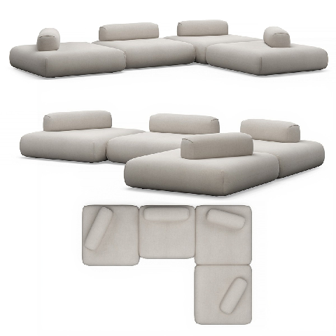 Modern Three-seater Sofa