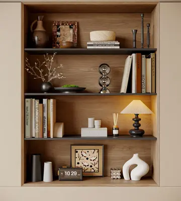 Mid Century Modern Decorative Shelf Arrangement 3d model