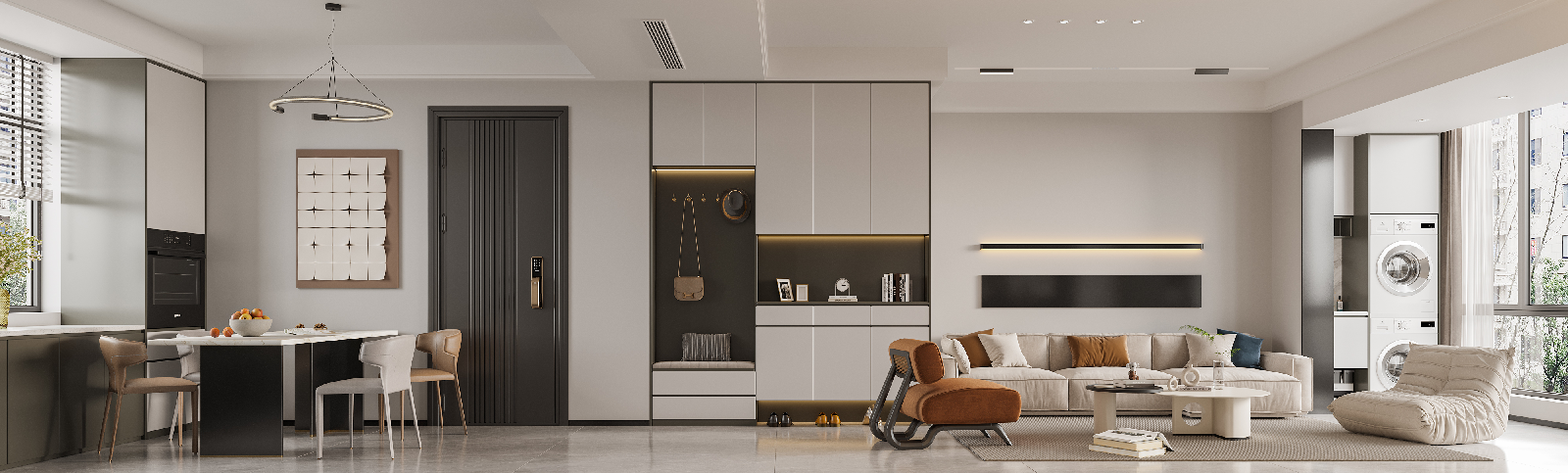 Modern Living & Dining Room