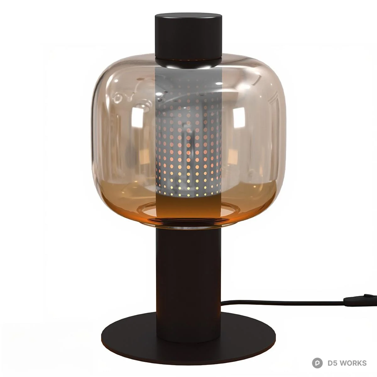 Minimalist Glass Table Lamp 3d model - Image 1