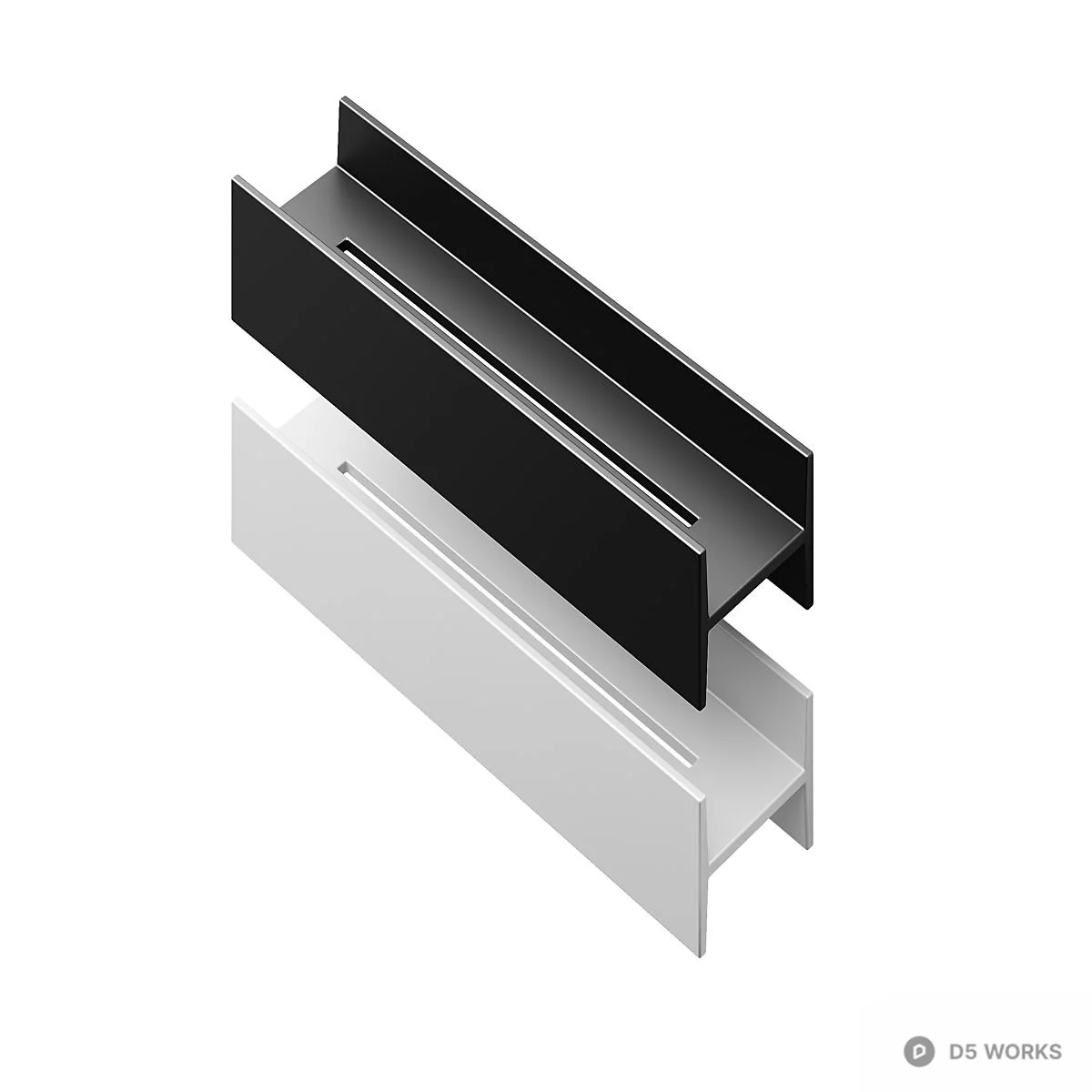 Minimalist Metal Handle 3d model thumbnail 2