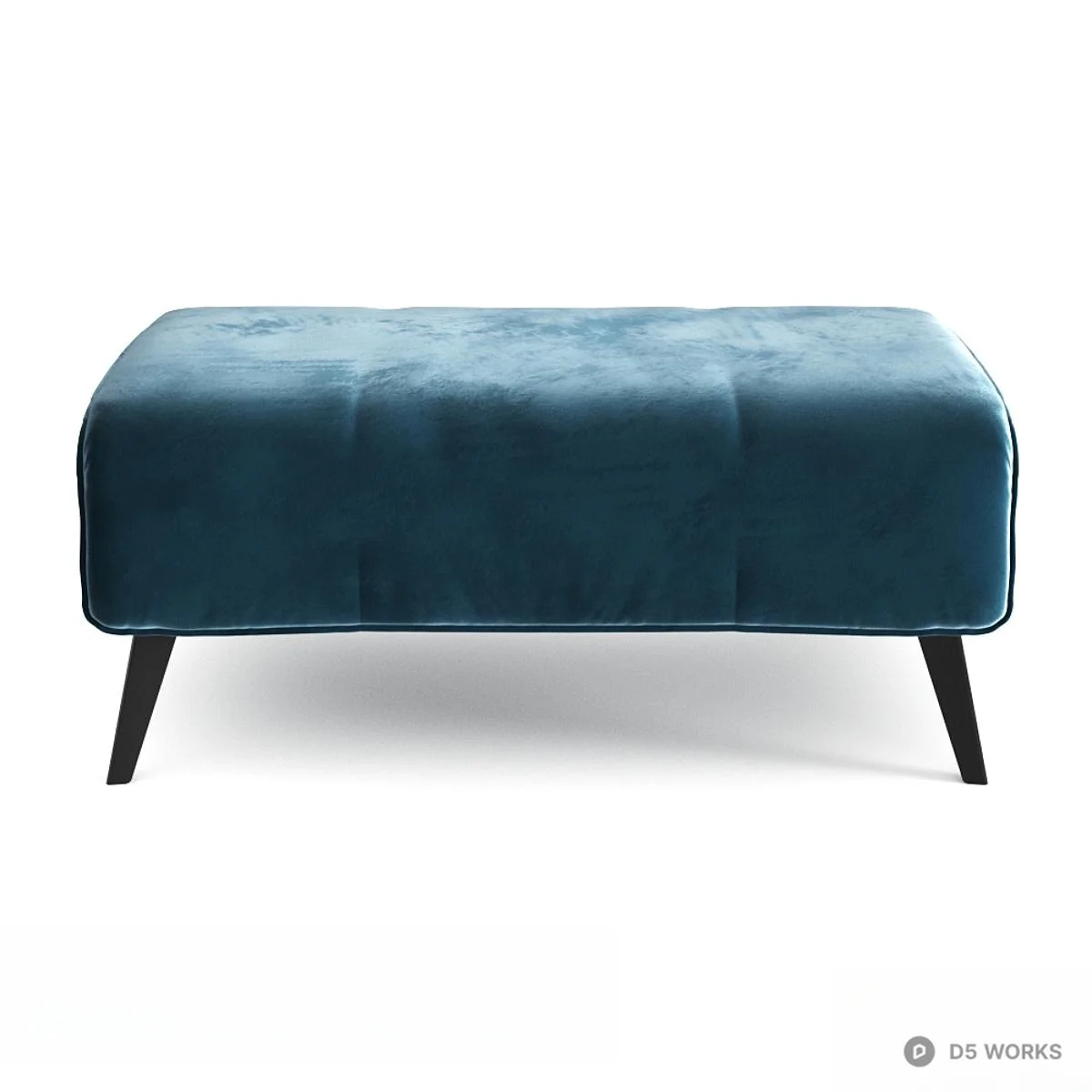 Velvet Upholstered Sofa Bench 3d model thumbnail 2