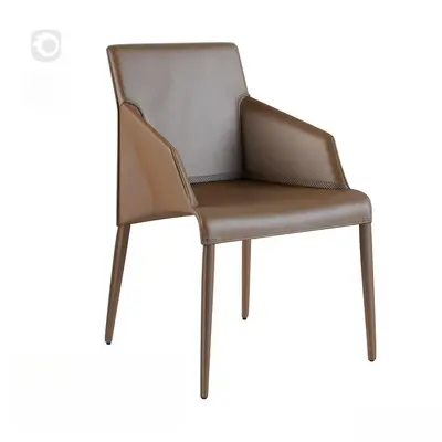 Modern Leather Dining Chair 3d model