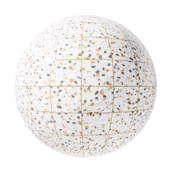 Orange terrazzo brick