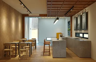 Organic Modern Industrial Café