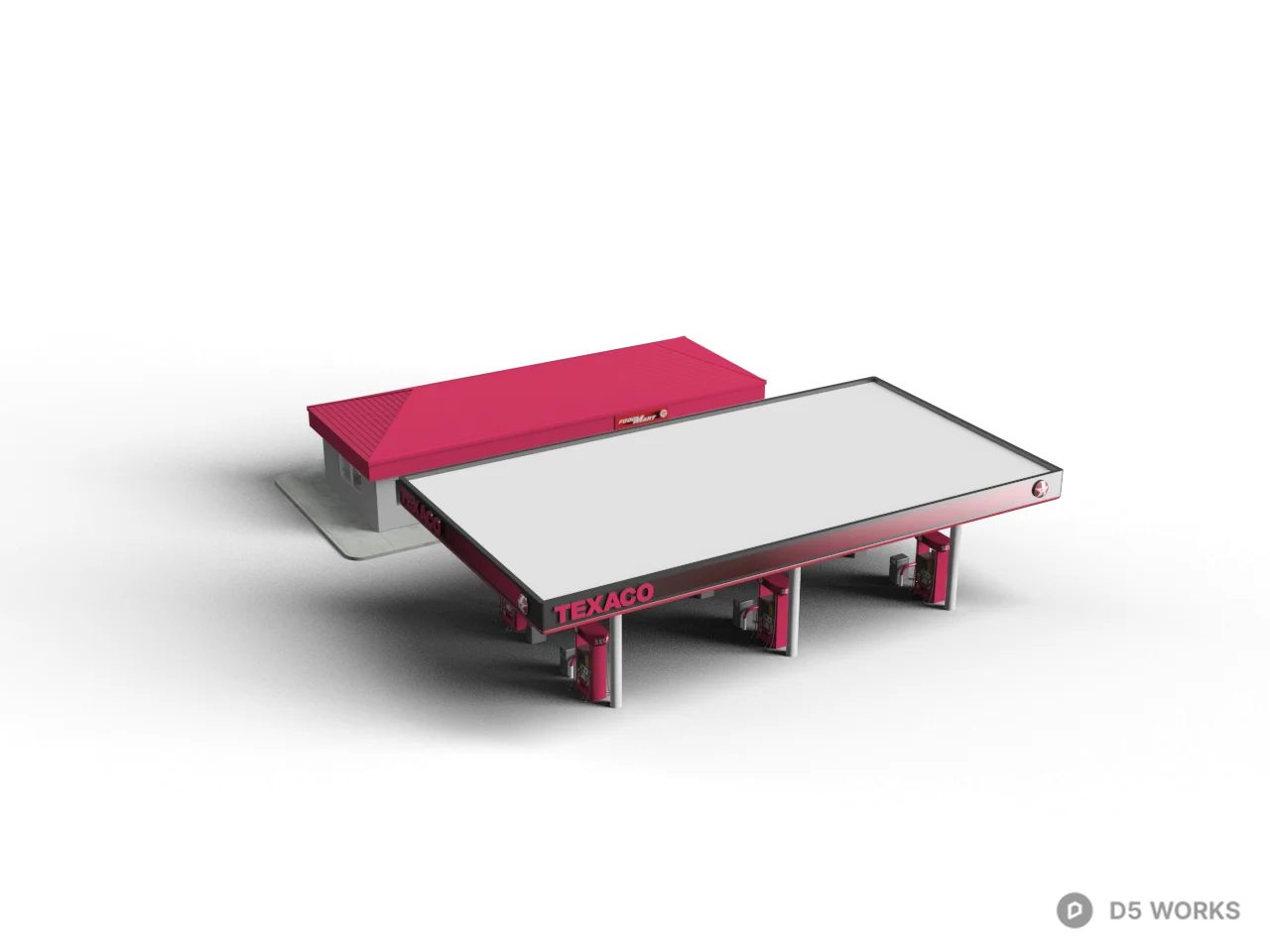 Petrol Station 3d model - Image 1