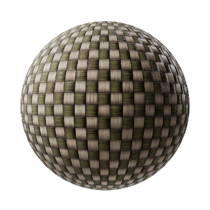 Wickerwork Green bamboo weave
