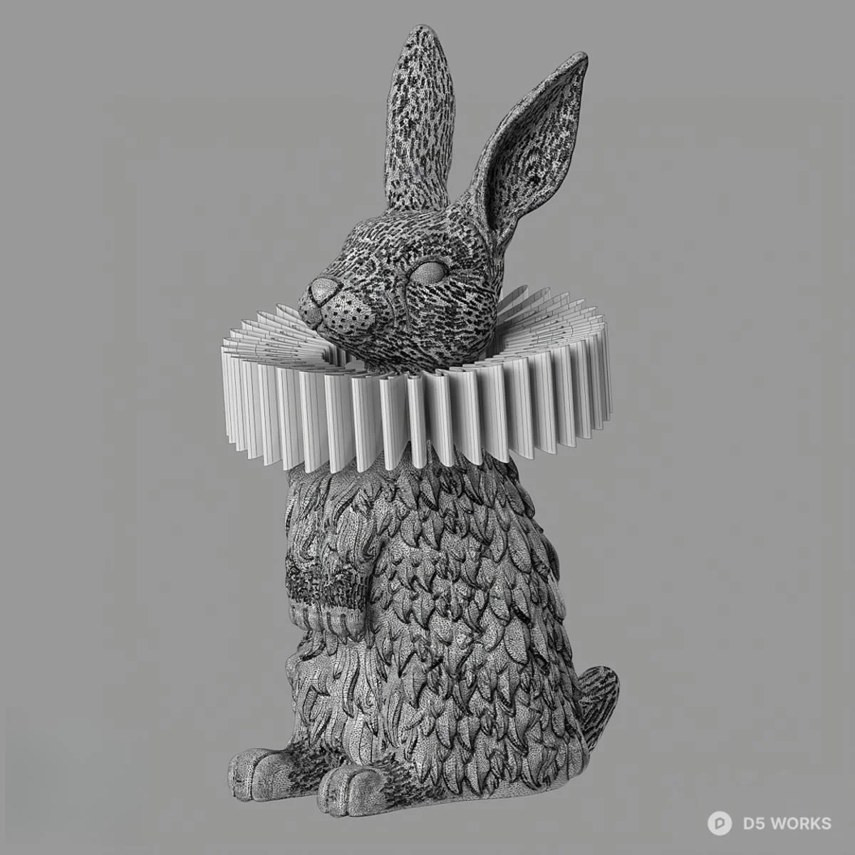 Rabbit Shaped Table Lamp 3d model thumbnail 2