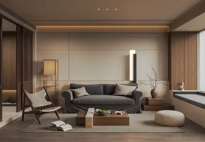 Contemporary Home Living Room 3d model