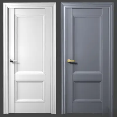 Classic Panel Single Door 3d model